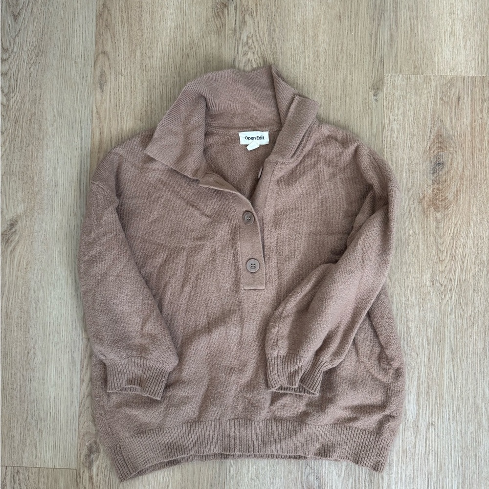 Open Edit Brown Sweater